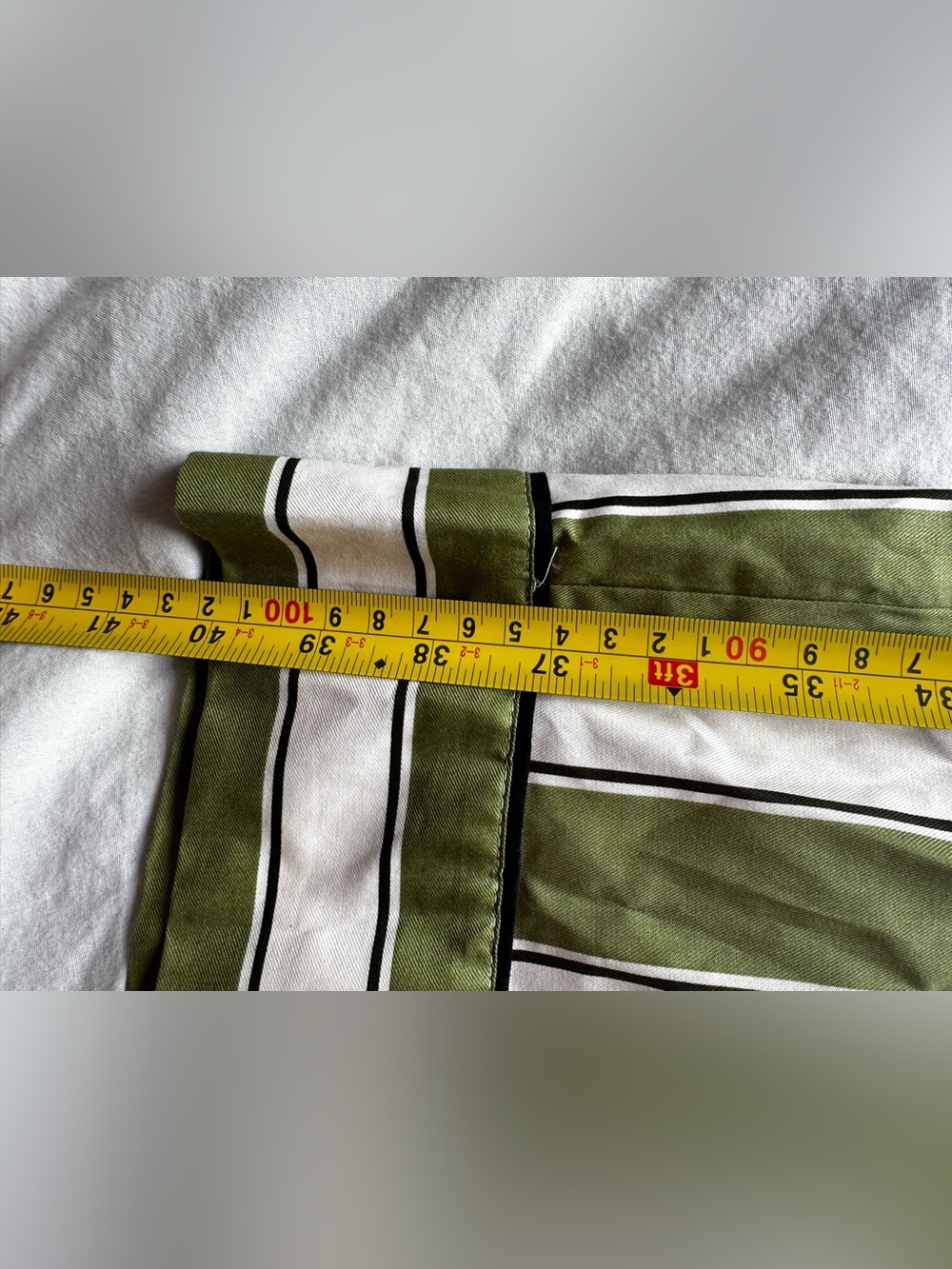 Cyberjammies Nancy Stripe Pajama Set Sage Green Cotton Modal Size 44 - Picture 6 of 13